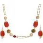 Efulgenz Indian Layered Traditional 14 K Gold Plated Black Faux Pearl Beads Strand Necklace Earrings Set Fashion Costume Jewelry for Women