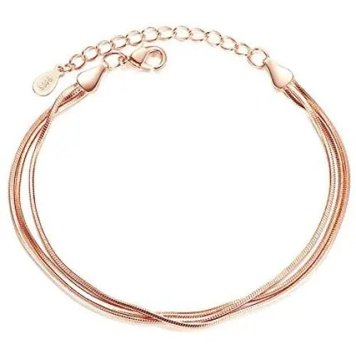 MIXIA Rose Gold/Silver Color Alloy Multilayer Bracelets Snake Chain Charm Bracelets for Women Personality Jewelry MIXIA Rose Gold/Silver Color Alloy Multilayer Bracelets Snake Chain Charm Bracelets for Women Personality Jewelry