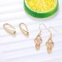 LOYALLOOK 4 Pairs Women Celtic Knot Dangle Earrings Fashion Filigree Teardrop Drop Earring Set,Teardrop Back Earrings Hoop Earrings for Party, Meeting, Dating, Wedding, Daily Wear
