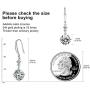 Drop Dangle Earrings 925 Sterling Silver Hook with 9MM 2.75ct CZ and 2pcs Small Cubic Zirconia Design 14K White Gold Plated Hypoallergenic Gorgeous Gift for Women and Girls