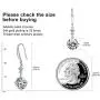 Drop Dangle Earrings 925 Sterling Silver Hook with 9MM 2.75ct CZ and 2pcs Small Cubic Zirconia Design 14K White Gold Plated Hypoallergenic Gorgeous Gift for Women and Girls