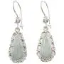 NOVICA Jade and .925 Sterling Silver Flower Dangle Earrings, Blossoming Green Dew NOVICA Jade and .925 Sterling Silver Flower Dangle Earrings, Blossoming Green Dew