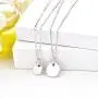 JO WISDOM Choker Layered Y Necklaces,925 Sterling Silver Choker Layered Coin Pendant Necklace,Jewelry for Women