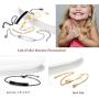 U7 Women Girls Customized ID Bracelet Stainless Steel/18K Gold Plated Dainty Link Engraving Name/ICE/Birthstone Identification Bar Bracelet Bangle