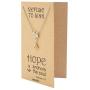 Quan Jewelry Hope Lariat Heart Anchor Necklace, Sailor Seaman Mini Charm Sea Anchor Fashion Jewelry with Inspirational Quote on Greeting Card, Adjustable Chain 16'' to 18''