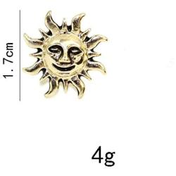 Retro Flaming Sun Earrings Smile Sun Face Hook Earrings