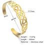 LIKGREAT Hollow Celtic Knot Stainless Steel Bracelets Viking Irish Cuff Bangle for Women Men