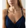 Ldurian Choker Necklace, Single Chain with Circle Disc Pendant, Layering Necklaces For Women, Dainty Simple Jewelry (14K Gold Plated, Hammered)