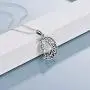 POPLYKE Sterling Silver Wolf Necklace Gifts for Women Celtic Knot Wolf Moon Pendant Necklace Jewelry for Men Girls 18+2 POPLYKE Sterling Silver Wolf Necklace Gifts for Women Celtic Knot Wolf Moon Pendant Necklace Jewelry for Men Girls 18+2