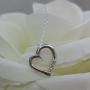 Dazzlingrock Collection 0.15 Carat (ctw) 3 Stone White Diamond Heart Pendant (Silver Chain Included), Sterling Silver