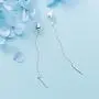CZ Moon and Star Chain Threader Dangle Earrings for Women Teen Girls Sterling Silver Asymmetrical Small Charm Long Drop Dangling Faux Diamond Fashion Jewelry CZ Moon and Star Chain Threader Dangle Earrings for Women Teen Girls Sterling Silver Asymmetrical Small Charm Long Drop Dangling Faux Diamond Fashion Jewelry