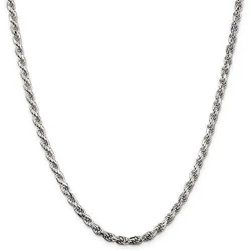 Savlano 925 Sterling Silver 3mm Solid Italian Rope Diamond Cut Twist Link Chain Necklace with Gift Box for Men & Women - Made in Italy Savlano 925 Sterling Silver 3mm Solid Italian Rope Diamond Cut Twist Link Chain Necklace with Gift Box for Men & Women - Made in Italy