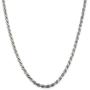 Savlano 925 Sterling Silver 3mm Solid Italian Rope Diamond Cut Twist Link Chain Necklace with Gift Box for Men & Women - Made in Italy