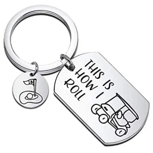 MAOFAED Golfer Gift Golf Keychain This is How I Roll Keychain Gift for Golfer Golf Cart Keychain MAOFAED Golfer Gift Golf Keychain This is How I Roll Keychain Gift for Golfer Golf Cart Keychain