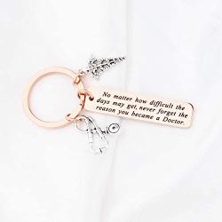 Doctor Gift Doctor Keychain Caduceus Charm Medical Doctor Jewelry Gifts for Graduation Birthday Christmas