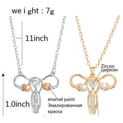 YINLIN Creative Uterus Ovary Pendant Necklace Feminist Medical Jewelry