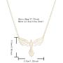 GFDGG Origami Phoenix Bird Pendant Necklaces for Women Men Geometric Animal Hypoallergenic Jewelry