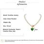 YorzAhar Love Heart Pendant Necklace, Heart of The Ocean Necklace Handpicked Pearl 7-8.5mm Pearls Strand Necklace for Women Gifts