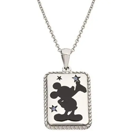 Disney Mickey or Minnie Mouse Stainless Steel Inpirational Necklace, Official License