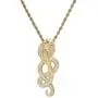 Moca Jewelry Hip Hop Iced Out Cobra Pendent 18K Gold Plated Chain Necklace for Men Women Moca Jewelry Hip Hop Iced Out Cobra Pendent 18K Gold Plated Chain Necklace for Men Women