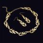 Hip Hop Flame Choker Necklace Earing Set Streetwear Punk Style Gold Black Pendant Necklace Accessory Cool Rock Chain Necklace Jewelry Accessories for Hip Hop Male Female Lovers