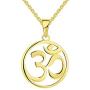 JO WISDOM Women OM Necklace,925 Sterling Silver Indian Yoga Aum Om Ohm Necklace
