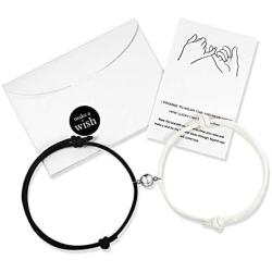 Magnetic Couples Bracelets Mutual Attraction Relationship Matching Friendship His Hers Rope Bracelet Set for Women Men Boyfriend Girlfriend Him Her BFF Best Friends