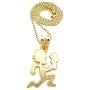 GWOOD Juggalo with Cleaver Pendant 30 Inch Long Box Link Necklace
