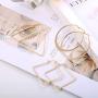 Finrezio Geometric Earrings for Women Girls Simple Round/Square/Triangle Earrings Set 3 Colors