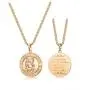 18k Gold Plated Coin Necklace Vintage Textured St Christopher Medal Patron Saint of Travelers Catholic Protection Pendant Necklace, Gold Tone Devotional&nb 18k Gold Plated Coin Necklace Vintage Textured St Christopher Medal Patron Saint of Travelers Catholic Protection Pendant Necklace, Gold Tone Devotional&nb