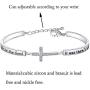 KUIYAI Footprints in The Sand Prayer Cross Bracelet Beautiful Poems Quote When You Saw Only One Set of Footprints It was Then That I Carried You Religious Jewelry Christian Gift