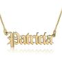 Sahaa 925 Sterling Silver Personalized Old English Name Necklace Custom Nameplate