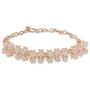 Efulgenz Crystal CZ Gold Plated Floral Chain Link Bracelet Jewelry for Women Girls Brides Bridesmaid