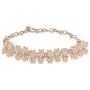 Efulgenz Crystal CZ Gold Plated Floral Chain Link Bracelet Jewelry for Women Girls Brides Bridesmaid