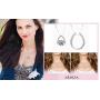 ARINZA Sterling Silver Necklaces for Women Dancing Diamond & Swarovski Cubic Zirconia Pendant Necklace Silver Chain 18, Jewelry for Women Girl