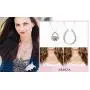 ARINZA Sterling Silver Necklaces for Women Dancing Diamond & Swarovski Cubic Zirconia Pendant Necklace Silver Chain 18, Jewelry for Women Girl