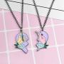 COLORFUL BLING Best Buds BFF Best Friends Valentine Cannabis Pot Matching Pendant Necklaces Gift Set of 2