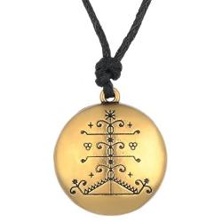 fishhook Wicca Voodoo Ogou Feray Loa Veve Talisman Pendant Necklace