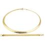 HZMAN Stainless Steel Omega Chain 8mm Solid 18 inch Necklace and 8.5 inch Bracelet Ste
