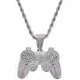 Moca Jewelry Iced Out Game Console Pendant 18K Gold Plated Bling CZ Simulated Diamond Hip Hop Necklace for Men Women