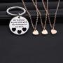 BLEOUK Dad Gifts from Daughter for Birthday Christmas I’ll Always Be Your Little Girl Youll Always Be My Hero Keychain Set Heart Cut Out Necklace for Daughter