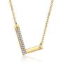 SHERLOVE Gold Initial Necklaces for Women,18k Real Gold Plated Sideways Initial Necklace Diamond Letter Pendant Necklace for Women Girls Personalized Name Necklace Trendy Jewelry