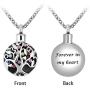 CoolJewelry Urn Necklace Ashes Family Tree of Life Memorial Cremation Pendant Keepsake Jewelry Stainless Steel