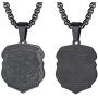 Men Women Personalized St. Michael Saint Christopher Necklace Stainless Steel/18K Gold Plated Round/Oval/Shield Patron Saint Biblical Archangel Pendant Necklaces with 22'' Square Box Chain,Gift Packed