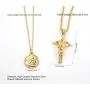 Xiaoke Love Guardian Angel Necklace for Women Girls,18K Gold Plated Angel Necklace, Unique Couple Cherub Necklace for Him and Her -with Display Box