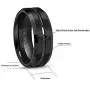 Crownal 4mm 6mm 8mm 10mm Black Tungsten Wedding Band Ring Men Women Beveled edges Polished Grooved Center Comfort Fit Size 4 To 17 Crownal 4mm 6mm 8mm 10mm Black Tungsten Wedding Band Ring Men Women Beveled edges Polished Grooved Center Comfort Fit Size 4 To 17