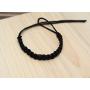 Art of Creation Handmade Tibetan Buddhist 2pcs Black String Good Luck Bracelet for Prosperity and Success | Braided Stylish Spiritual Yoga Jewelry For Unisex