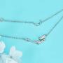 Mermaid Layered Necklace for Women Teen Girls Sterling Silver Sea Mermaid Charm Pendent Jewelry Gift for Birthday Daughter Wife