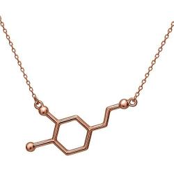 Silver Phantom Jewelry Dopamine Molecule Necklace