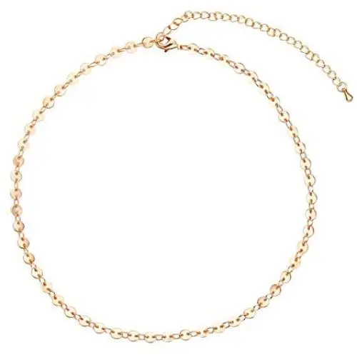 Zealmer 16 Gold Plated Coin Chain Multi Layer Choker Necklaces for Women